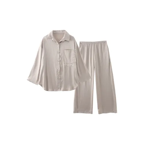 ROUKEER Пижамный комплект женский хаки