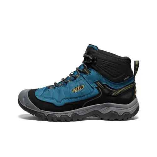 KEEN Targhee 4 Устойчивый к истиранию Высокий Топ Походная обувь Мужская Синяя
