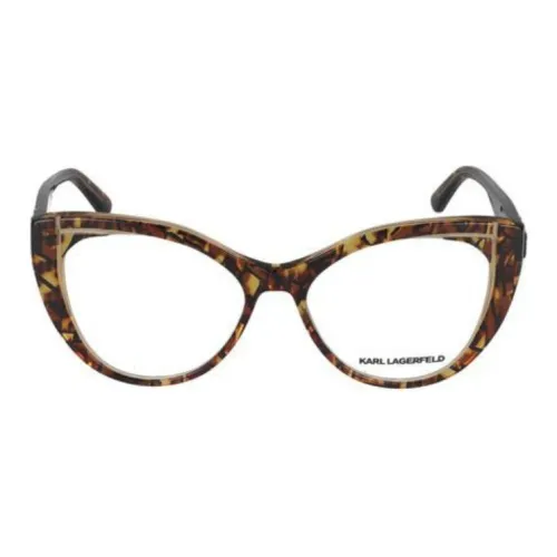 KARL LAGERFELD Пластик Кошачий глаз Оправы для очков Женские Коричневый