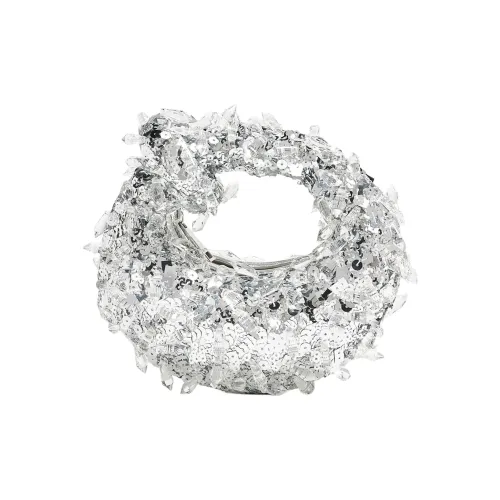 JW PEI Блестки Сумка Мини Женская Серебряная