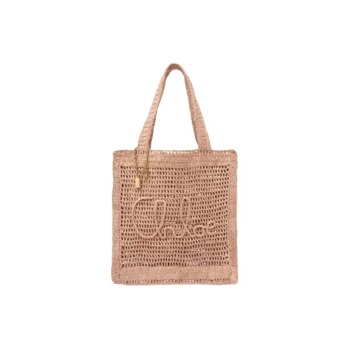 Chloe Соломенная плетеная сумка-тоут сумка для покупок сумка через плечо женская розово-оранжевая