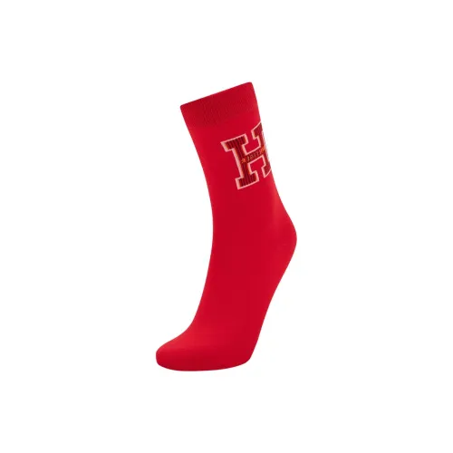 Tommy Hilfiger Red Chinese 612 Женские носки MID до икры