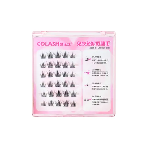 KULESI Клей Бесплатно Peacock Fish Искусственные ресницы Один кластер 6 рядов из 30 кластеров