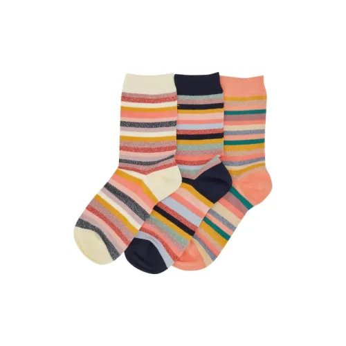 Paul Smith 3 шт Бежевый + Морской синий + Апельсин Женские Носки MID до икры