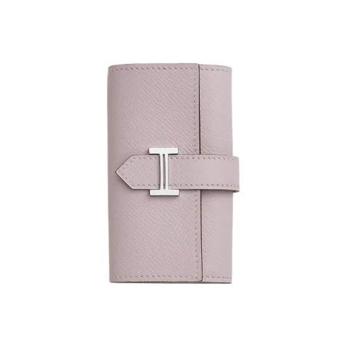 HERMES Bearn Эпсомская кожа Key Pouch Женские 09 Розово-фиолетовый Pâle Фантастический фиолетовый