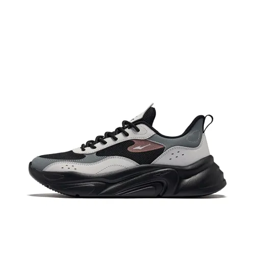 Erke Устойчивый к истиранию Дышащий Низ Резистентный Низкий Топ Повседневный Мужской Глубокий Черный Туманно-Серый