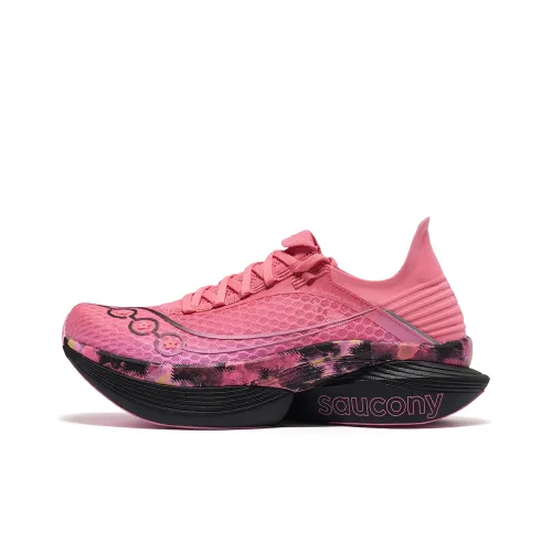 Saucony Endorphin Elite Coffee Wing 2 Дышащий Верх Отскок Низкий Топ Беговые кроссовки Унисекс Розовый