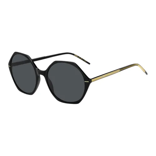 BOSS Ацетат Нерегулярная форма Солнцезащитные очки Женские Черный