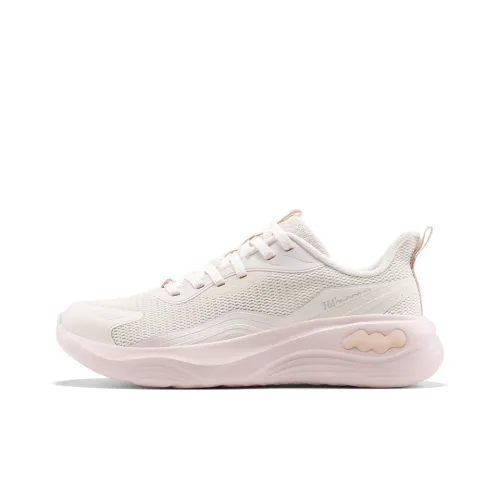 361° Противоскользящий Дышащий Легкий Низкий Топ Спринт Беговые кроссовки Женские Белый Розовый