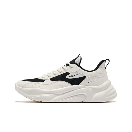 Erke Устойчивый к истиранию Дышащий Низ Резистентный Низкий Топ Повседневный Мужской Микрокристалл Белый Джет Черный