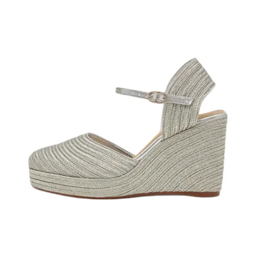 Castañer Carolyn Клиновидный каблук Высокие каблуки 7 см Женские Серебристые