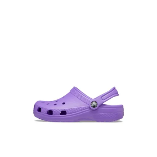 Crocs Classic Clog Slip-Resistant Abrasion-Resistant Low Top Children's Sandals Purple Children's