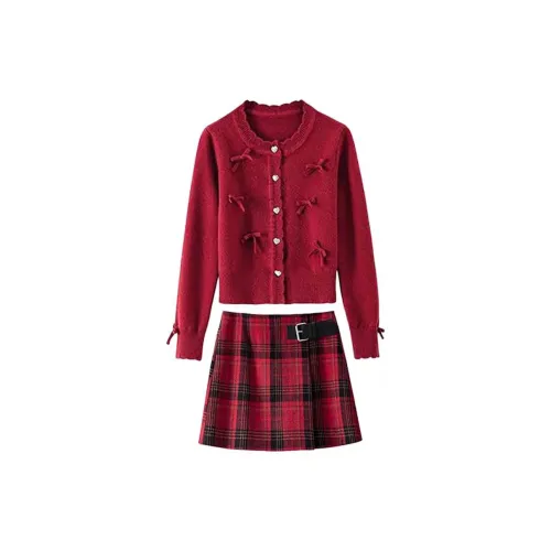 PLAY BUSH Комплект с юбкой Женские Красный