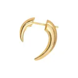 Минималистичный Индивидуальный Гладкая Поверхность Полумесяц Сумка Серьги Золото