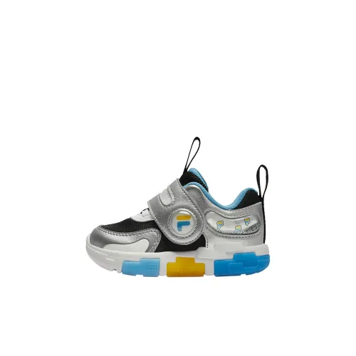 FILA KIDS Низкий топ Детские тренировочные кроссовки Черный Космический серебристый Для младенцев и малышей