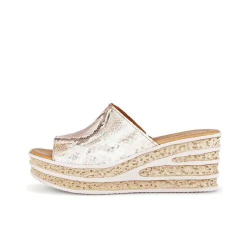 Gabor Слипоны Женские Бежево-розовые