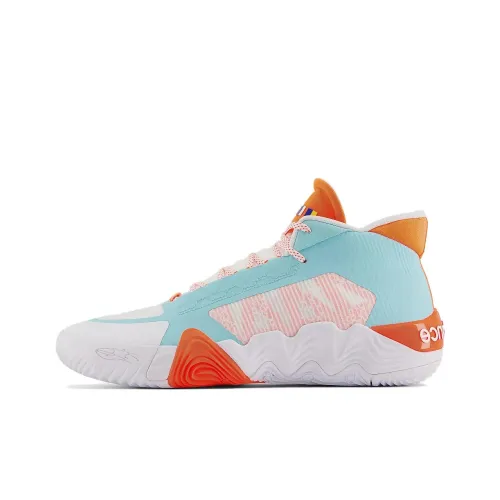 New Balance Kawhi 2 Leonard MID Баскетбольные кроссовки Мужской Белый Синий и Оранжевый