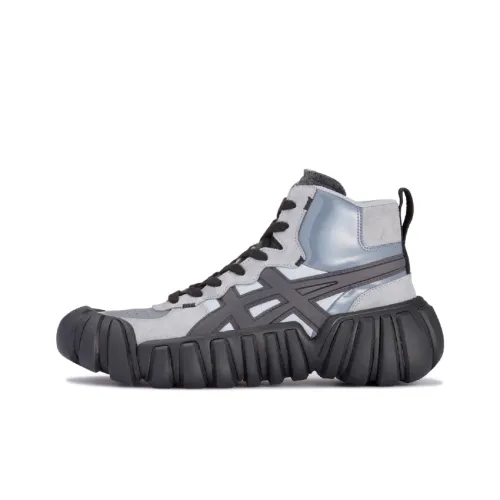 Onitsuka Tiger Dentigre Покрытие Устойчивое к истиранию Высокий Топ Скейтборд Кроссовки Унисекс Темно-Серый