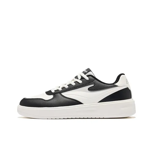 Erke Slip Resistant Abrasion Resistant Дышащий Низкий Топ Скейтборд Кроссовки Мужские Микрокристаллический Белый Джет Черный