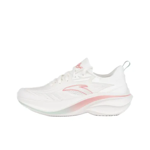 ANTA Leaf 1,0 Амортизаторы Шок Резистентность к Износу Низкий Топ Повседневные Беговые Кроссовки Женские Белые Розовые