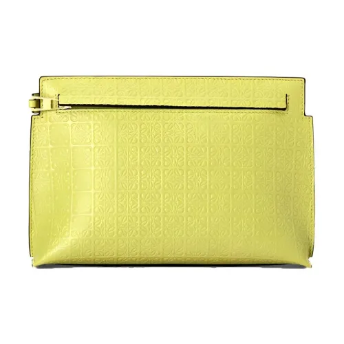 LOEWE Тисненая гладкая поверхность телячья кожа сумка через плечо клатч мини женский лимон