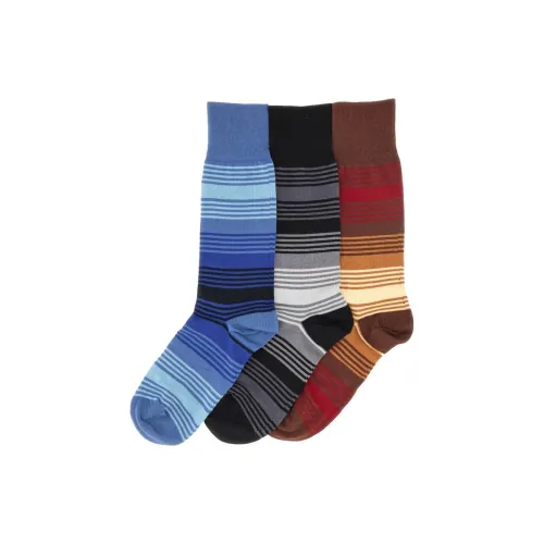 Paul Smith 3 пачки синих + черных + красных мужских носков MID до икры