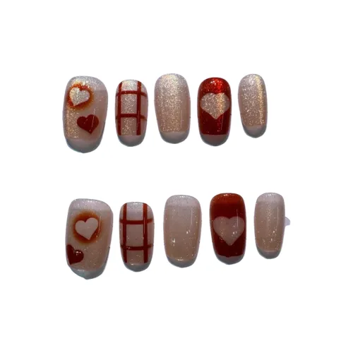 Fanze Клетчатый Cut Out Сердце Короткий Квадрат Красный Smudge 15мм