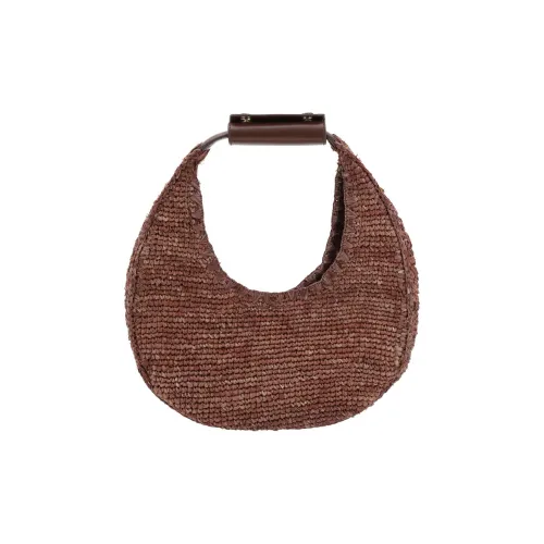 Staud Raffia Полумесяц Сумка Женская Коричневая
