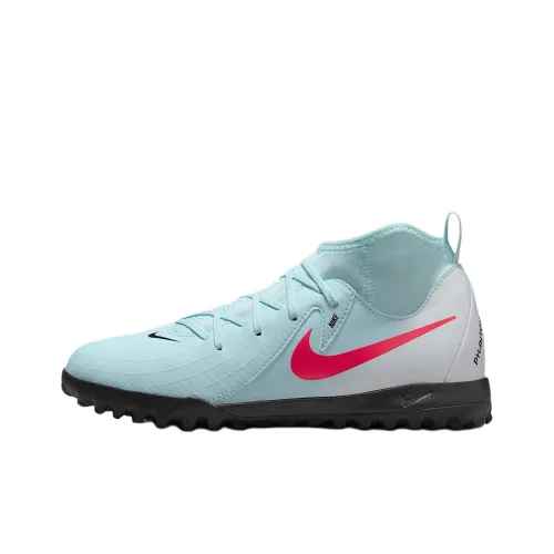 nike Phantom Luna Slip-Resistant Shock Absorbers Низкие Детские Футбольные Бутсы Мятно-Зеленый Черный Atomic Красный