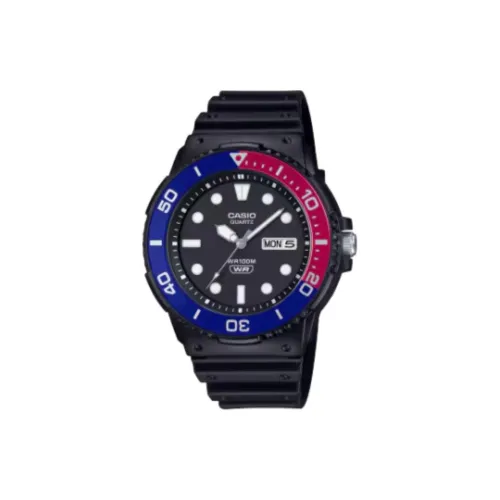 CASIO Кварцевый механизм Смольный ремешок Часы для мужчин Черный циферблат