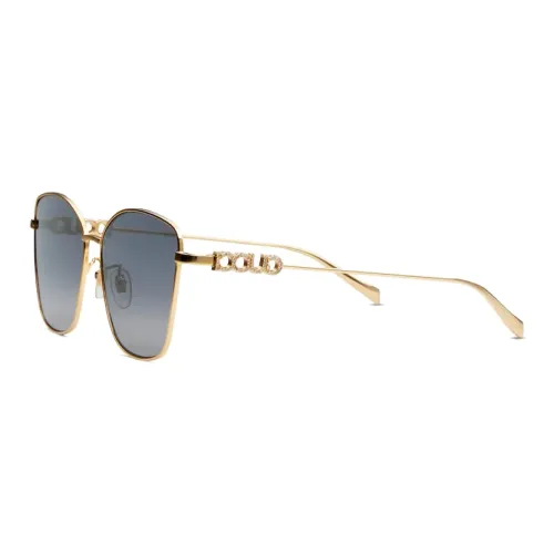 GUCCI Металл Кристалл Бабочка Солнцезащитные очки Женские Золото