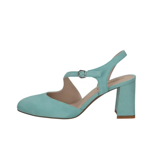 CAPRICE Ashley Грубый каблук Туфли Мэри Джейн 7,5 см Женские Зеленый