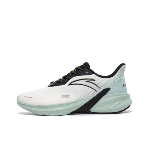 ANTA DuCi4 Амортизаторы Slip-Resistant Низкий Топ Беговые кроссовки Мужской Айвори Белый Горохово-зеленый