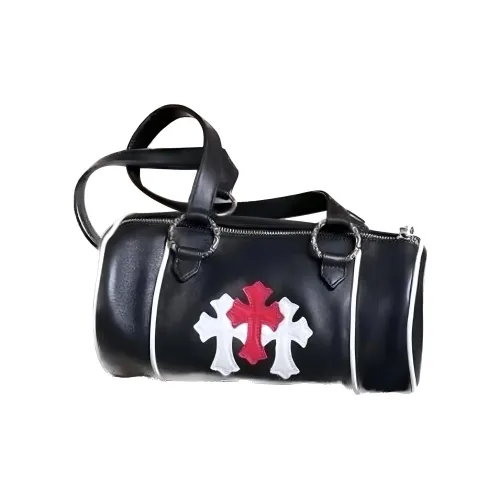 Chrome Hearts Кожа Ведро-Формовая Сумка Сумка Сумка через плечо Унисекс Черная Красная