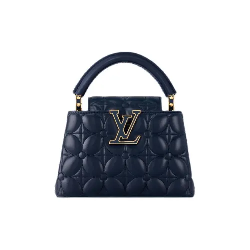 LOUIS VUITTON Capucines Овечья кожа Сумка через плечо Сумка Mini Женская Сапфирово-синий