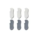 3 Белых + 3 Темно-сланцево-серых [6 пар]