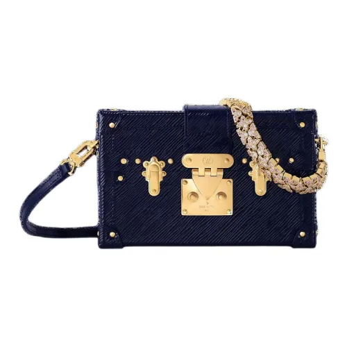 LOUIS VUITTON PETITE MALLE Сумка через плечо из кожи EPI сумка на плечо женская сапфирово-синий