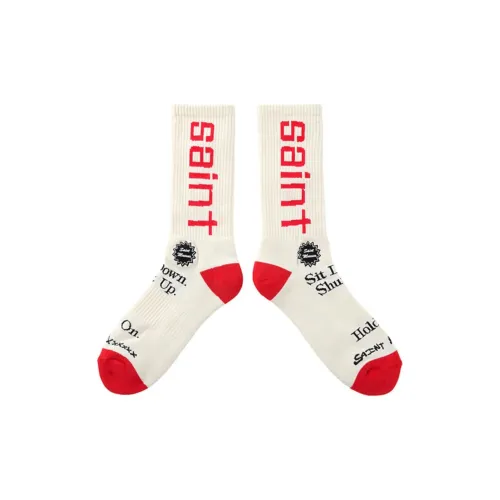 SAINT Mxxxxxx LASTMAN Collaboration 1 упаковка Бежевые Мужские носки MID до икры