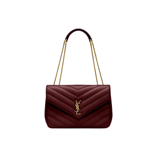 SAINT LAURENT LOULOU Овечья кожа Сумка через плечо Большая Женская Руж