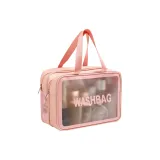 Double-Layer Medium Size Portable Makeup Bag Pink: 2 Pcs  
Двухслойная средняя портативная косметичка розового цвета: 2 шт