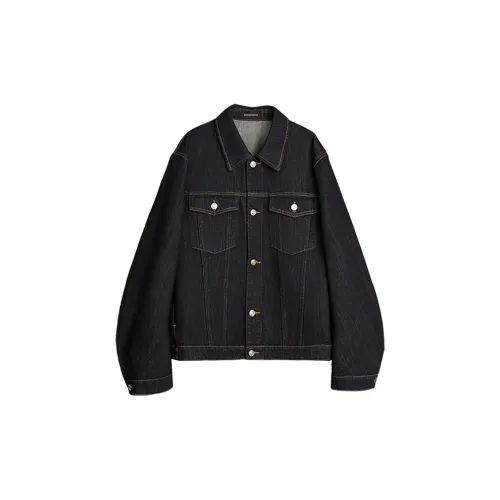 Dupu Contracted Denim Jacket Men's Black