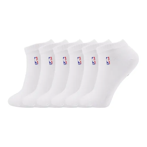 Низкие носки NBA унисекс 6 пар белые