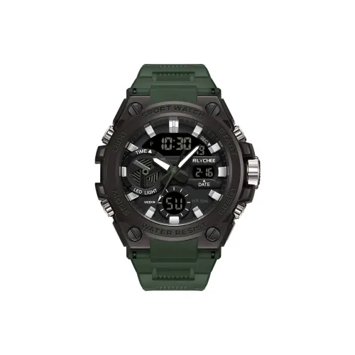 Rlychee Darth Vader Collection Электронный + Кварцевый механизм TPU Ремешок Часы Мужские Черный циферблат