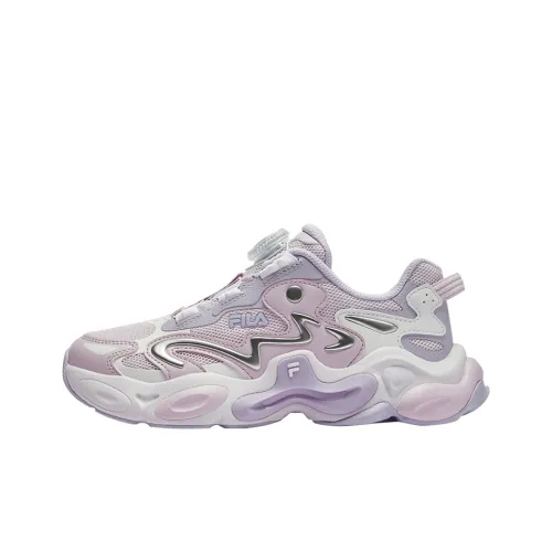FILA KIDS Амбер Легкий Амортизаторы Низкий Топ Детская Беговая Обувь Романтический Фиолетовый Фотиния Фиолетовый