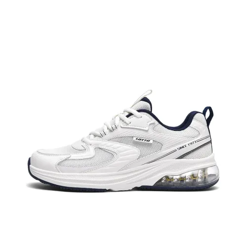 LOTTO Shock Absorbers Slip-Resistant Abrasion-Resistant Low Top Casual City Commute Running Shoes Men's Ivory White
