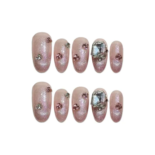 Fanze Spreading Розовый Мягкий Wa Чистый Фиолетовый Искра Фея Мечтательный False Nail Средний LADDER Розовый Смудж 25мм