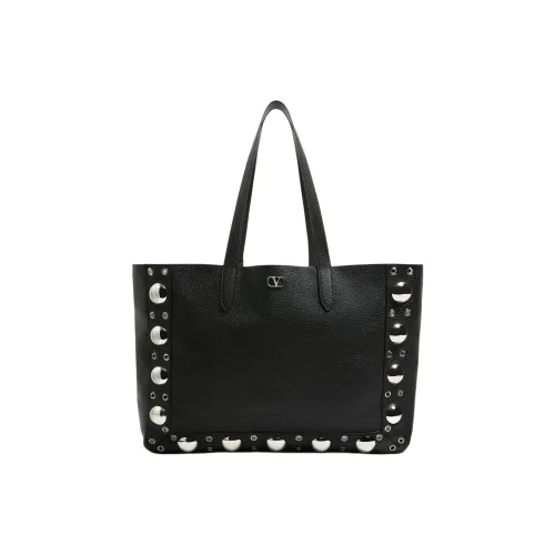 Valentino Коровья кожа Тоут Сумка Сумка для покупок Сумка на плечо Большая унисекс Черный