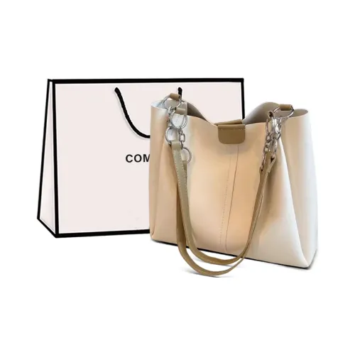 COMELY Коровья кожа Тоут Сумка Сумка для покупок Сумка Сумка через плечо Стандартная Женская Белая и Зеленая