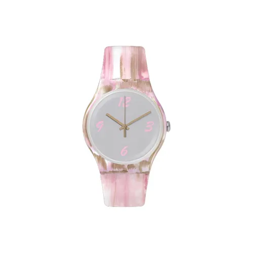 Swatch Quartz Механизм Унисекс Часы 41 мм Серый Циферблат Пластиковый Корпус Часы Силиконовый Ремешок SUOW151