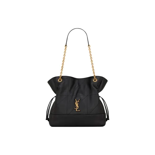 SAINT LAURENT Jamie Lambskin Tote Bag Shopping Bag Crossbody Bag Small Women's Black